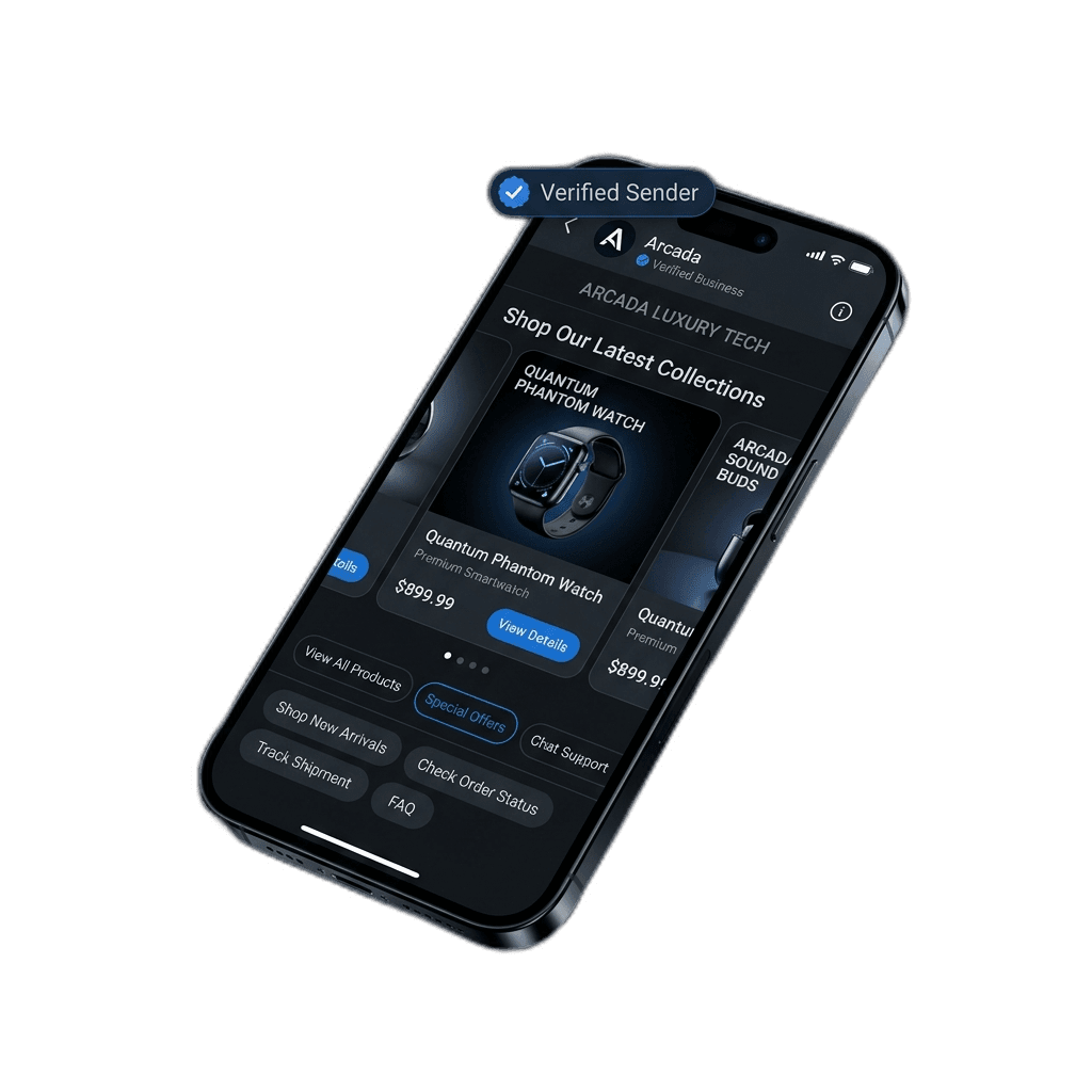 RCS Messaging Phone Mockup